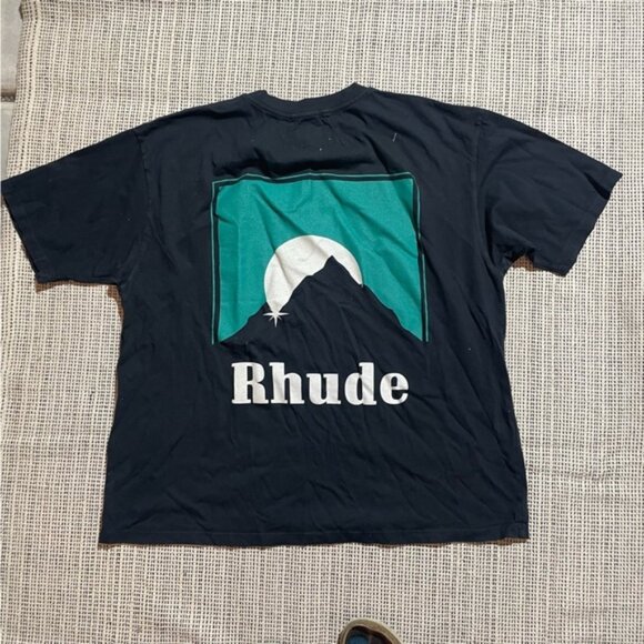 RHUDE Men's Moonlight Tee Size M In Vintage Black/Green - Picture 5 of 6